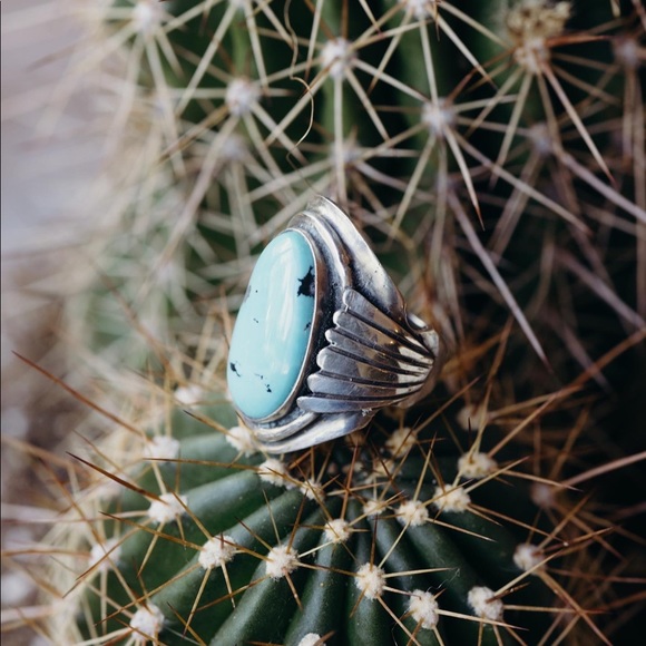 Custom handmade Sterling Silver & Turquoise Ring - Picture 7 of 7